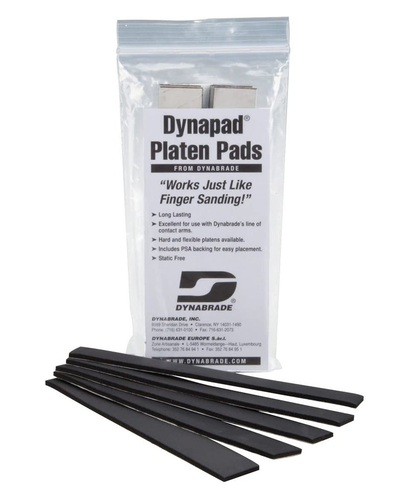 Dynabrade (11026) 1/2" W X 7" L DynaPad Contact Arm Hard Platen Pads | Compatible with Dynafile, Dynafile II & Dynafile III | 3mm Thickness | 5 Pack